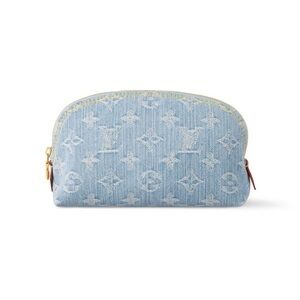 NEW Louis Vuitton Monogram Denim Pochette Cosmetic PM Case - Rare